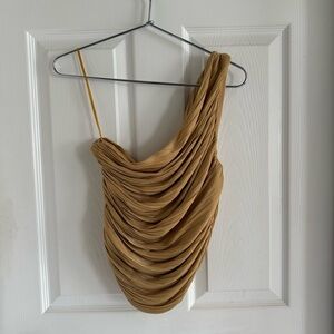 Draped Gold Blouse